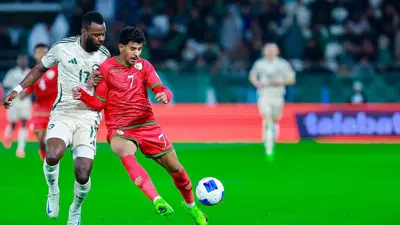من مباراة السعودية وعمان في خليجي 26