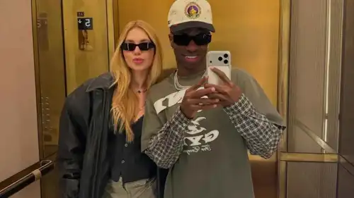 فرجينيا فونسيكا مع فينيسيوس جونيور