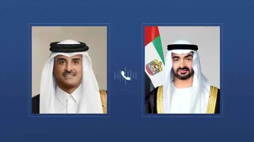 رئيس الإمارات وأمير قطر