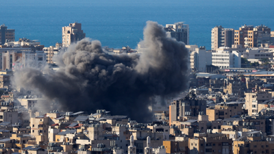 آثار قصف إسرائيلي على الضاحية الجنوبية