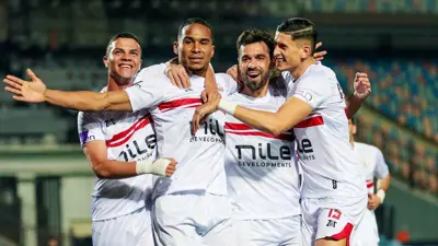 سيف الجزيري يحتفل بهدفه مع الزمالك