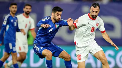 من مباراة الأردن والكويت في تصفيات المونديال