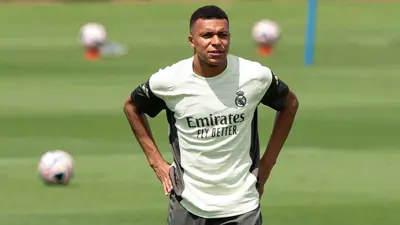 مبابي في تدريبات ريال مدريد