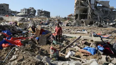 الدمار في غزة بسبب القصف الإسرائيلي