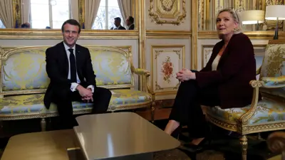 ماكرون ومارين لوبان