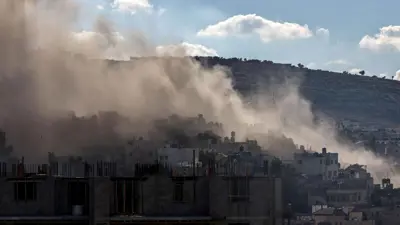 جانب من تفجير إسرائيلي في مخيم جنين