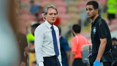 مانشيني مدرب المنتخب السعودي في مواجهة البحرين