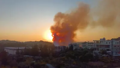 صورة متداولة لحرائق في القرداحة