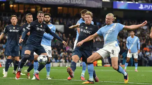 مباراة مانشستر سيتي ضد نابولي في دوري أبطال أوروبا