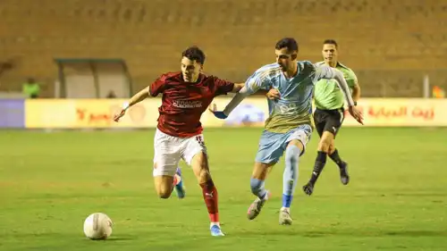 من مباراة الأهلي وسيراميكا في الدوري المصري