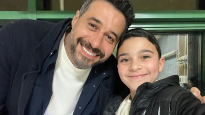 الطفل علي البيلي والفنان أحمد السعدني