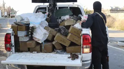 أسلحة مضبوطة في محافظة حماة