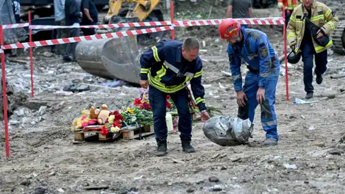 آثار هجوم روسي في أوكرانيا