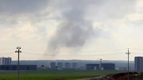 الدخان يتصاعد من محيط قنصلية واشنطن في أربيل