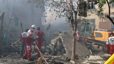 آثار الغارة الإسرائيلية على إيران