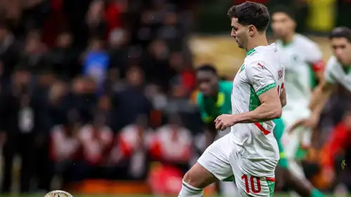 لحظة تسديد دياز ركلة الجزاء أمام السنغال