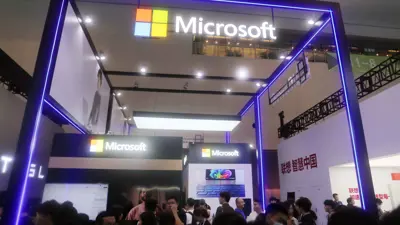 جناح مايكروسوفت في إحدى الفعاليات التقنية