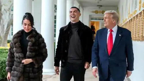 رونالدو وجورجينا مع ترامب في البيت الأبيض