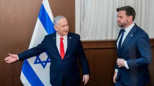 بنيامين نتنياهو مستقبلًا نائب الرئيس الأمريكي