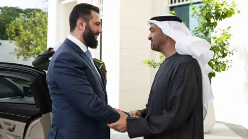 محمد بن زايد وأحمد الشرع