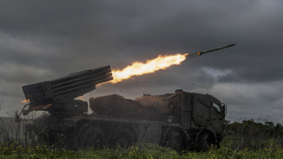 منصة إطلاق صواريخ أوكرانية