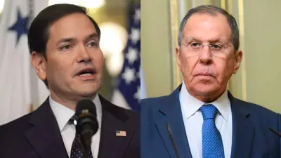 وزير الخارجية الأمريكي ماركو روبيو ونظيره الروسي سيرغي لافروف