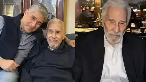 الفنان عبد الرحمن أبو زهرة برفقة نجله