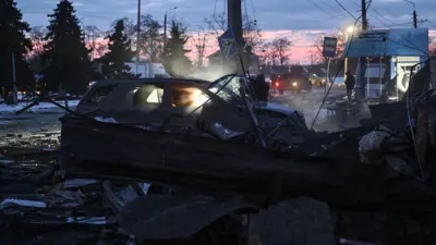 استهداف روسي في كييف مؤخرا