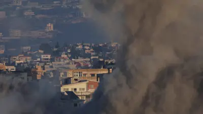 دخان قصف إسرائيلي على جنوب لبنان