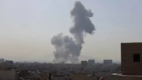 لقطة من العاصمة الإيرانية بعد الهجوم