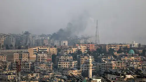 جانب من آثار القصف على حلب