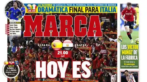 غلاف صحيفة ماركا الصادر صباح الثلاثاء