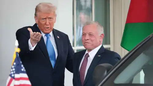 لقاء سابق بين ترامب والملك عبد الله الثاني 