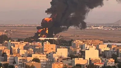 استهداف طائرة التزود بالوقود في مطار مشهد