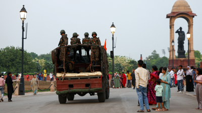عناصر من الجيش الهندي في نيودلهي