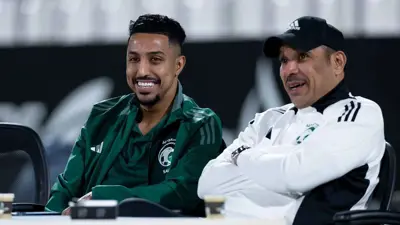 سالم الدوسري خلال تواجده مع المنتخب السعودي