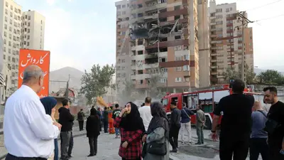 من آثار القصف الإسرائيلي على إيران اليوم