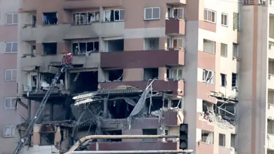 مبنى في طهران استهدف في بداية الهجوم الإسرائيلي