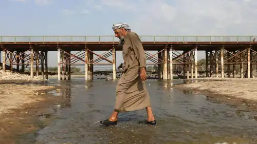 انخفاض منسوب المياه في نهر دجلة