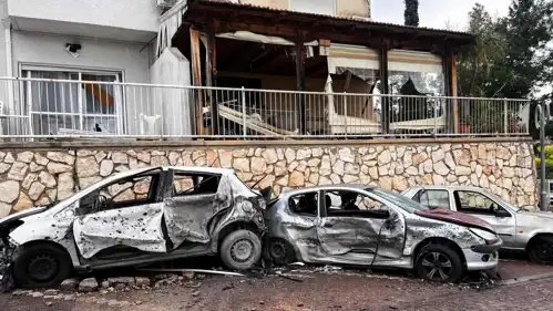 آثار قصف حزب الله على شمال إسرائيل