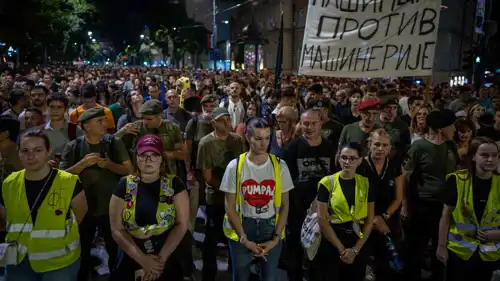 مسيرة صامتة في بلغراد 