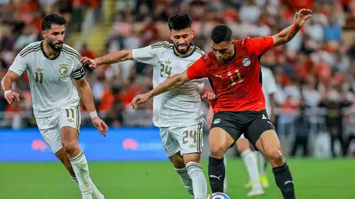 من مباراة السعودية ومصر الودية