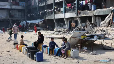 مشهد من غزة بعد إعلان وقف إطلاق النار