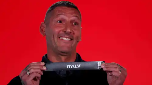 ماركو ماتيرازي أثناء سحب قرعة الملحق الأوروبي