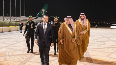 وزير الخارجية السوري أسعد الشيباني لحظة وصوله الرياض