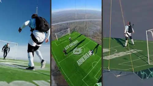 تقليد احتفال كريستيانو رونالدو في السماء