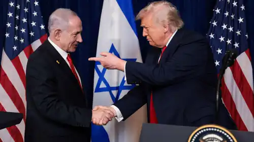 ترامب ونتنياهو خلال مؤتمر صحفي