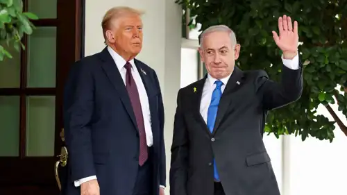 خلال لقاء رئيس الوزراء الإسرائيلي بالرئيس الأمريكي