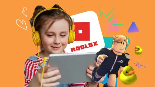 طفلة تلعب روبلوكس