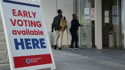 مركز للتصويت المبكر في ولاية جورجيا الأمريكية